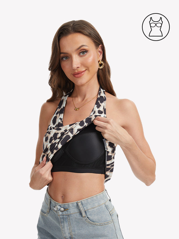 Anyfitting Backless Summer Top Built-In Bra Sleeveless Trendy Camisole