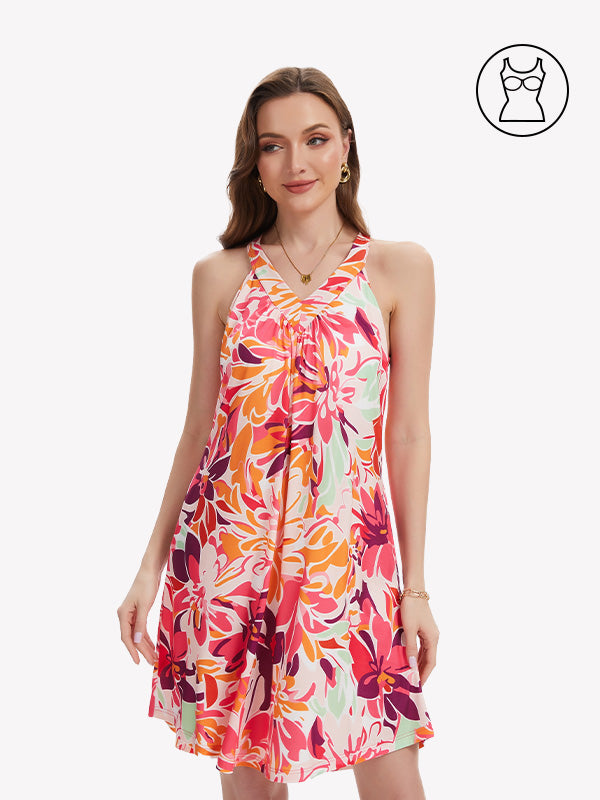 halter dress with built in bra ANYFITTING Dresses for Women 2026 Summer Casual A-line Pockets Flowy Midi Sundresses Beach Vacation Outfits (Black Purple,Small) at Amazon Women's Clothing store Meet the Harper Halter Mini Dressthe effortless little dress that does it all Anyfitting Floral Beach Dress Built-In