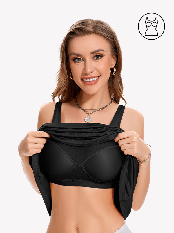 Anyfitting Flowy Midi Beach Dress Built-In Bra Casual Dress
