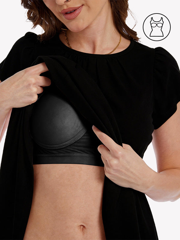 Anyfitting Maxi Dress Built-In Bra Flowy Vocation Dress with Pockets