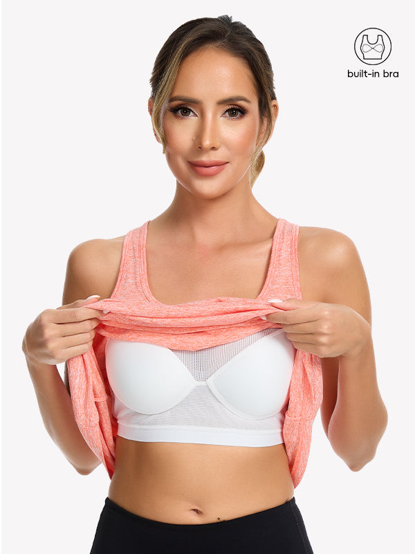 Anyfitting Quick Dry Top Built-In Bra Workout Tank Top