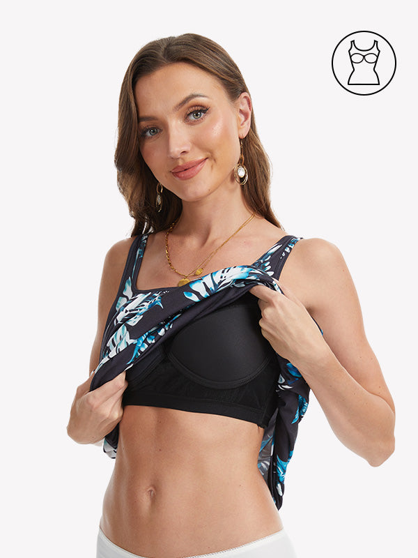 Anyfitting Vacation Dress Built-In Bra Beach Sundress with Pockets