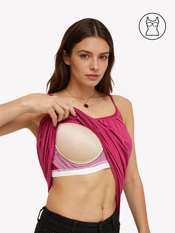 Anyfitting Women’s Flowy Soft Tank Top with Built-in Bra
