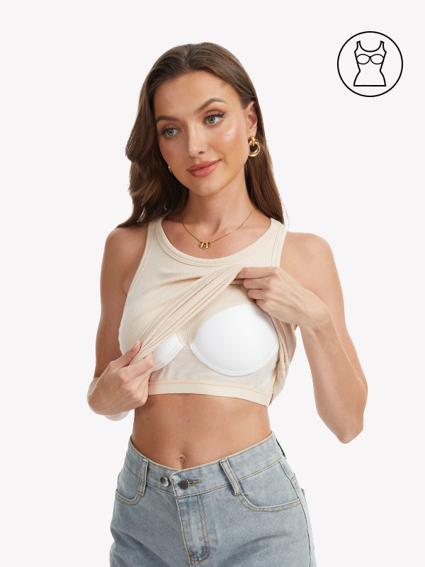 Anyfitting Women's Built-In Bra Tank Top Yoga Camisole