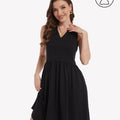 Anyfitting Flowy V Neck Dress Built-In Bra Casual Dress with Pockets