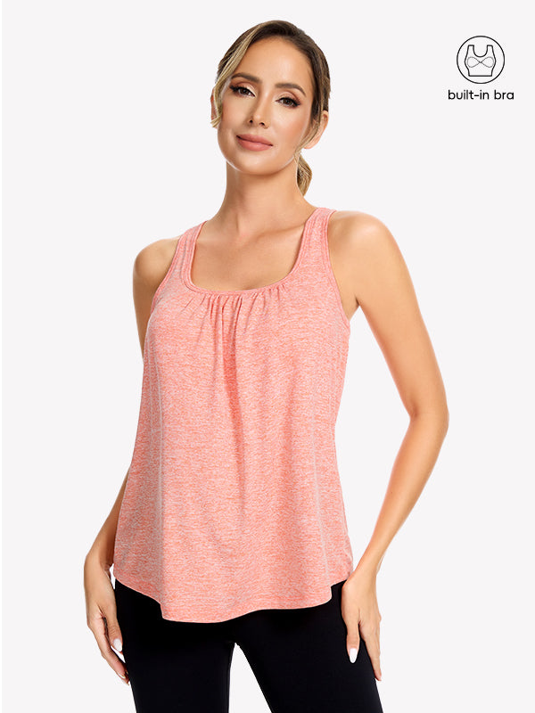 Anyfitting Quick Dry Top Built-In Bra Workout Tank Top