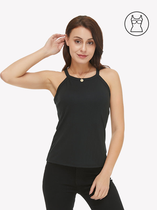 Anyfitting Women’s Racerback Tank Top Built-In Bra Slim Fit Top