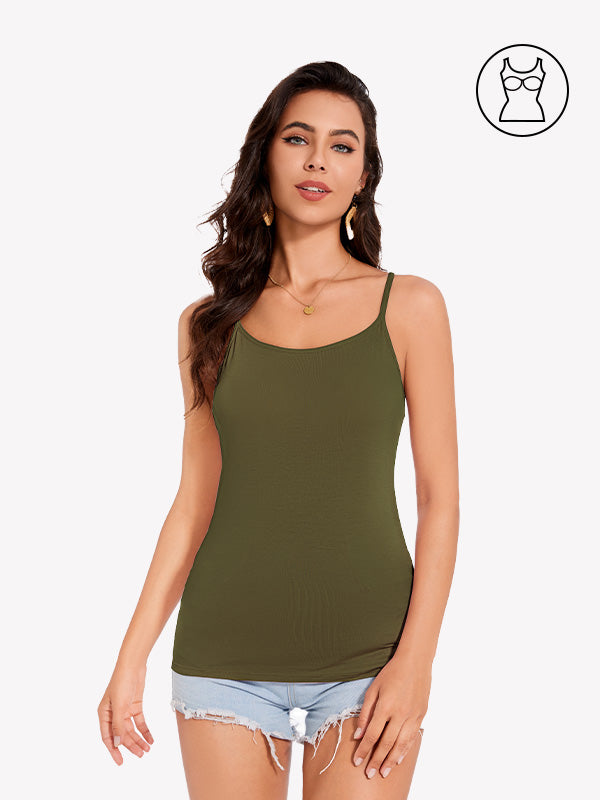 Anyfitting Women’s Tank Top Built-In Bra Sleeveless Layer Cami Top