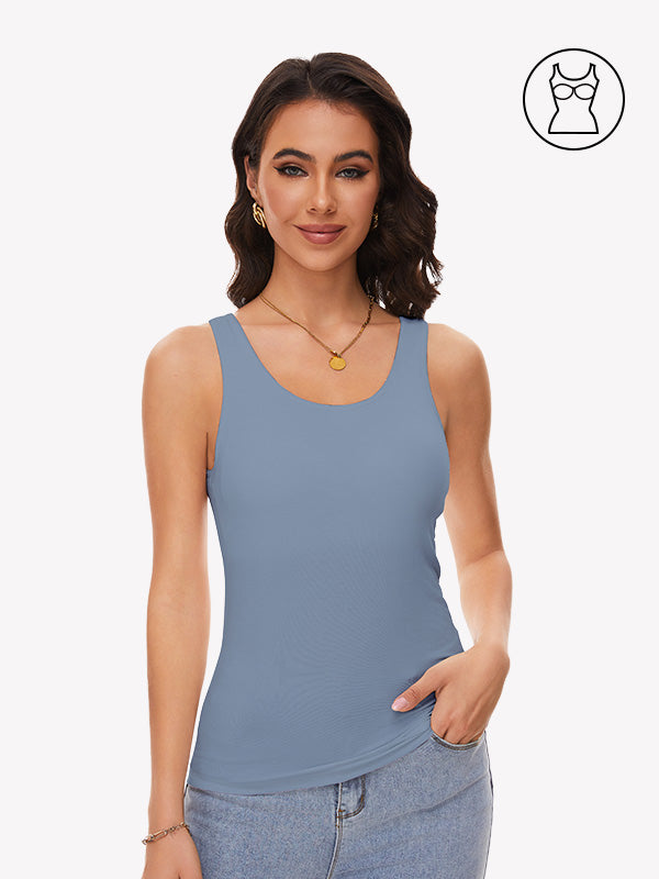 Anyfitting Women’s Tank Top Built-In Bra Stretch Yoga Cami Top