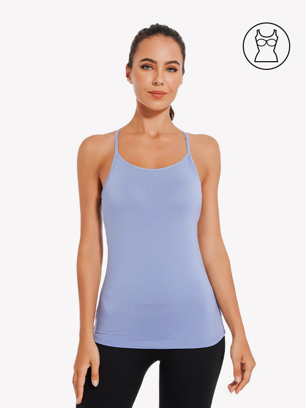 Anyfitting Women’s Yoga Tank Top Built-In Bra Sleeveless Cami