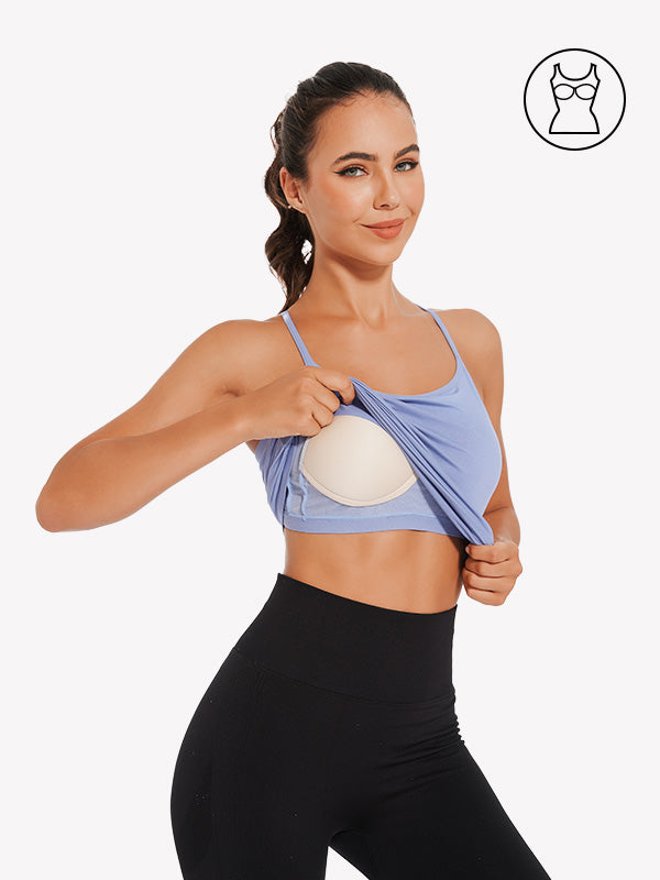 Anyfitting Women’s Yoga Tank Top Built-In Bra Sleeveless Cami