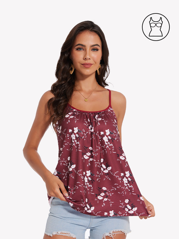 Anyfitting Women’s Lightweight Tank Top Built-In Bra Summer Top